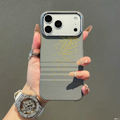 Apple Iphone Kevlar textured magnetic skin-feel frosted semi-enclosed protective case (Exclusive)