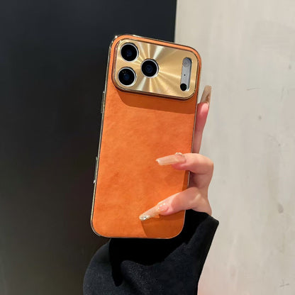 Apple Iphone Lambskin Electroplated Anti-Fall High-End Leather Protective Case (Exclsuive)