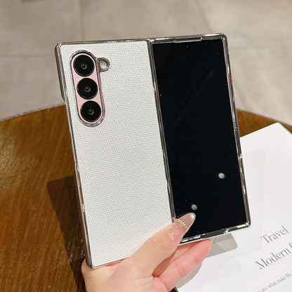 Samsung Fold Series Light Luxury Style Pearlescent Glitter Powder Mobile Phone Case Electroplated Folding Screen ( Exclusive)