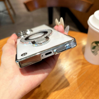 Samsusng Ultra Electroplated Borderless Mobile Phone Case Mganetic Bracket  (Exclusive)