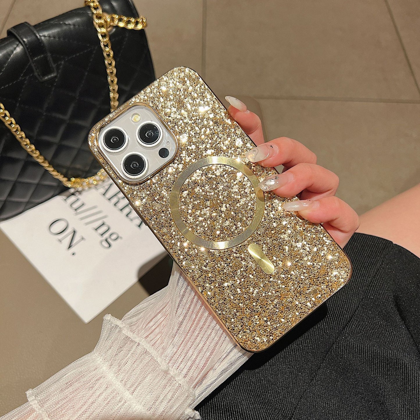 Apple iphone Glitter Sequin Strong Flash Diamond Phone Case (Exclusive)