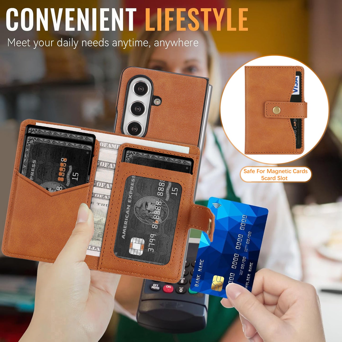 Samsung Fold series Wireless Charging Phone Case with Card Holder (Exclsuive)
