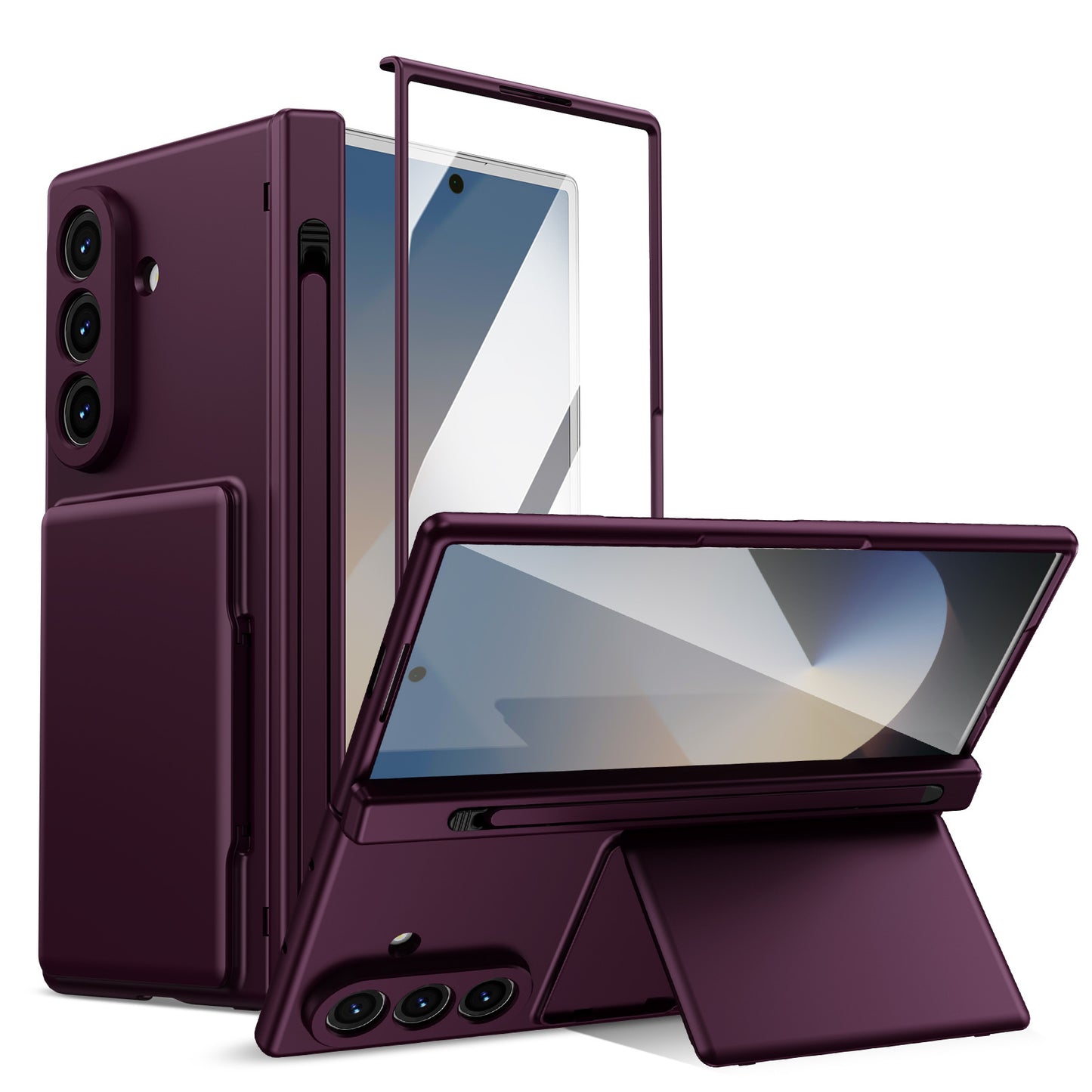Samsung Fold series Europe and America Style Card Holder, Pen Slot, Folding Stand (Exclusive)