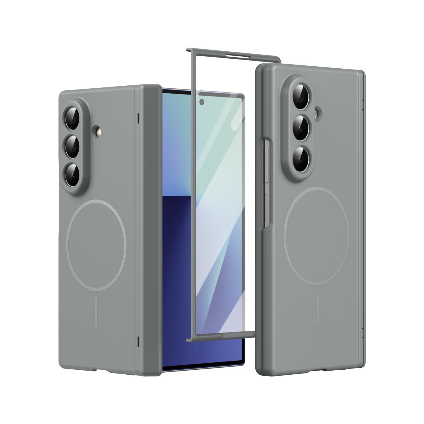 Samsung Z Fold series foldable with a skin-feel, thin magnetic closure and full coverage, including a central axis protective case (Exclusive)