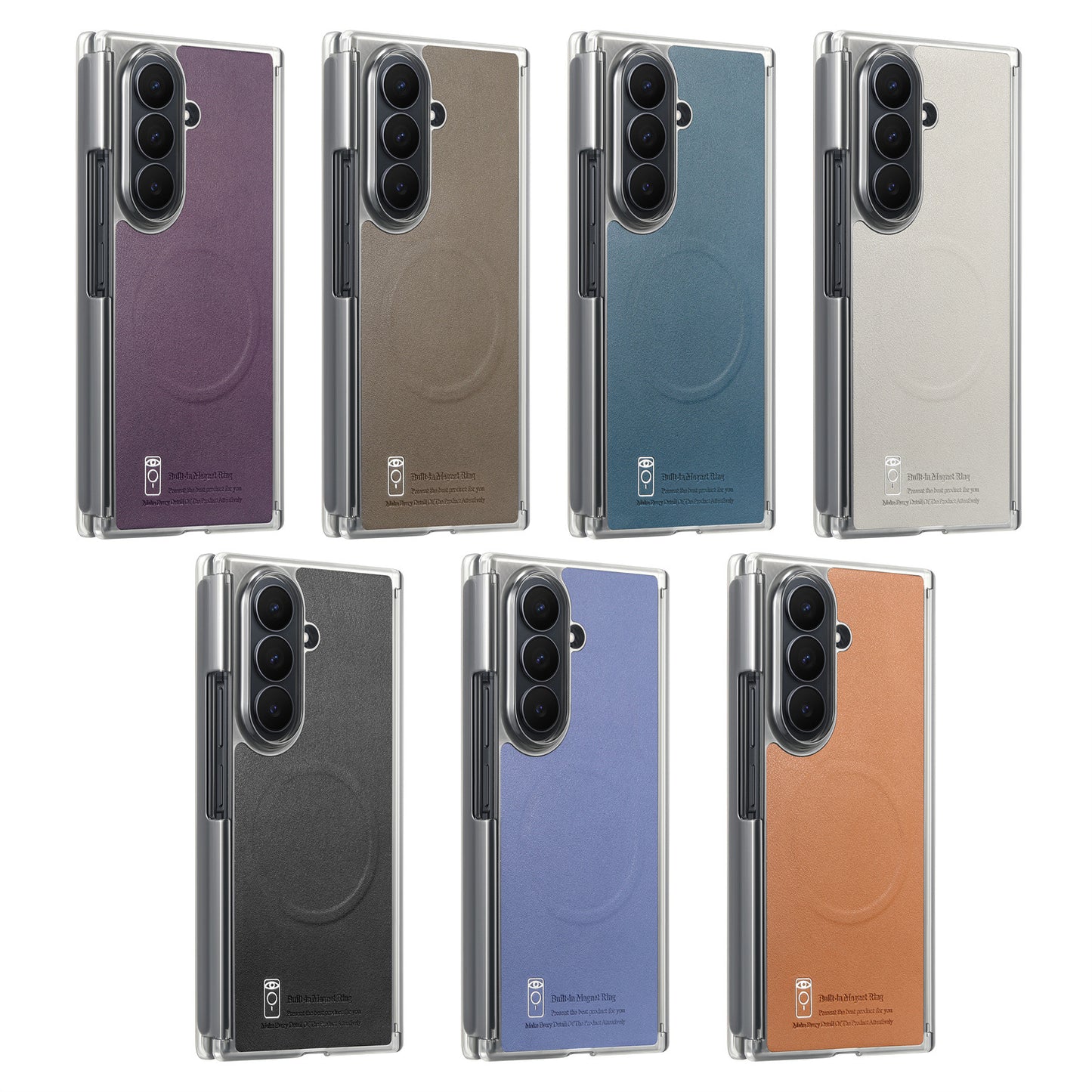 Samsung Fold series Vibrant color Trifold Magnetic Center Axis case (Exclusive)