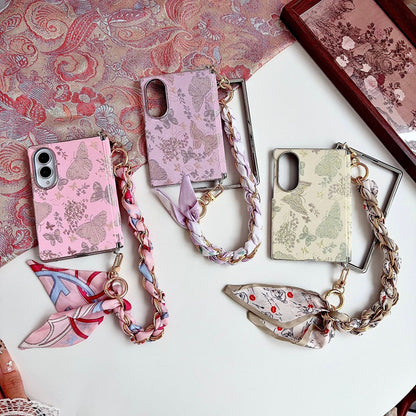 Samsung Fold Embroidery Side Buckle and Front Frame Central Drop Protection Case (Exclusive)