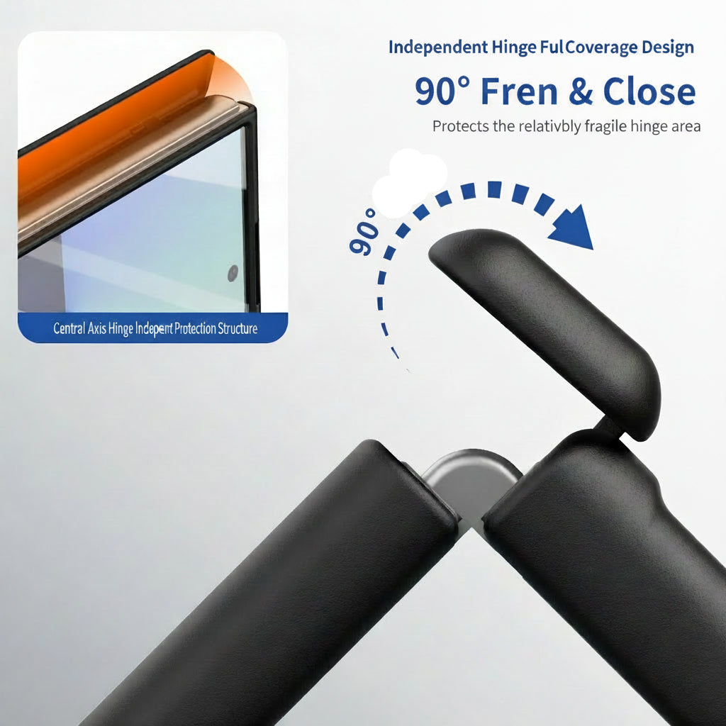 Samsung Z Fold series foldable with a skin-feel, thin magnetic closure and full coverage, including a central axis protective case (Exclusive)