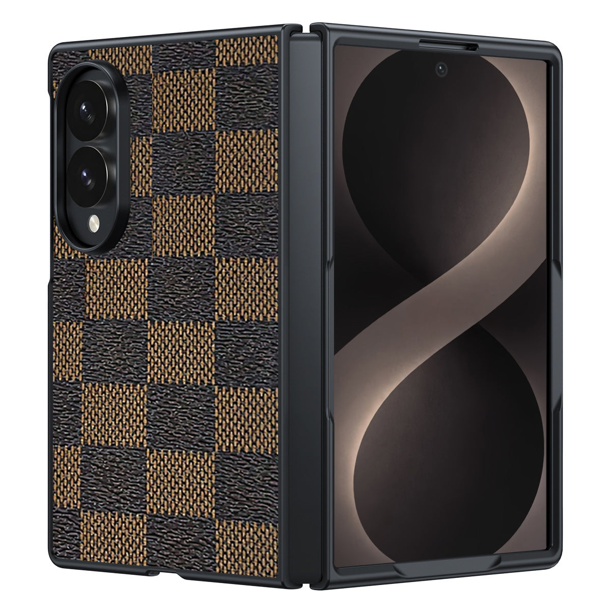 Samsung Fold Carbon Fiber Kevlar Lambskin Leather Foldable Protective Case (Exclusive)