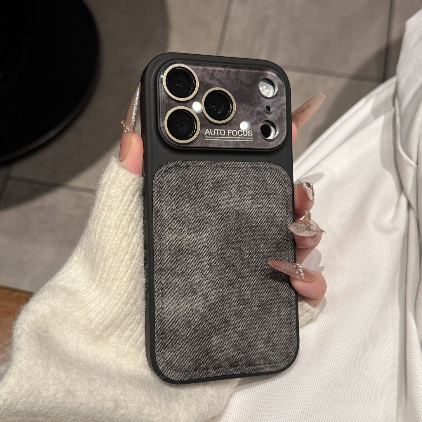 Apple Iphone Denim Pattern Suitable Film for Autumn and Winter Case (Exclusive)