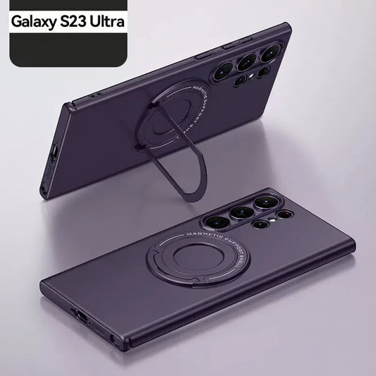 Samsung Ultra series Matte Invisible Pull-Rod Stand Magnetic Magsafe Hard Protective Case (Exclusive)