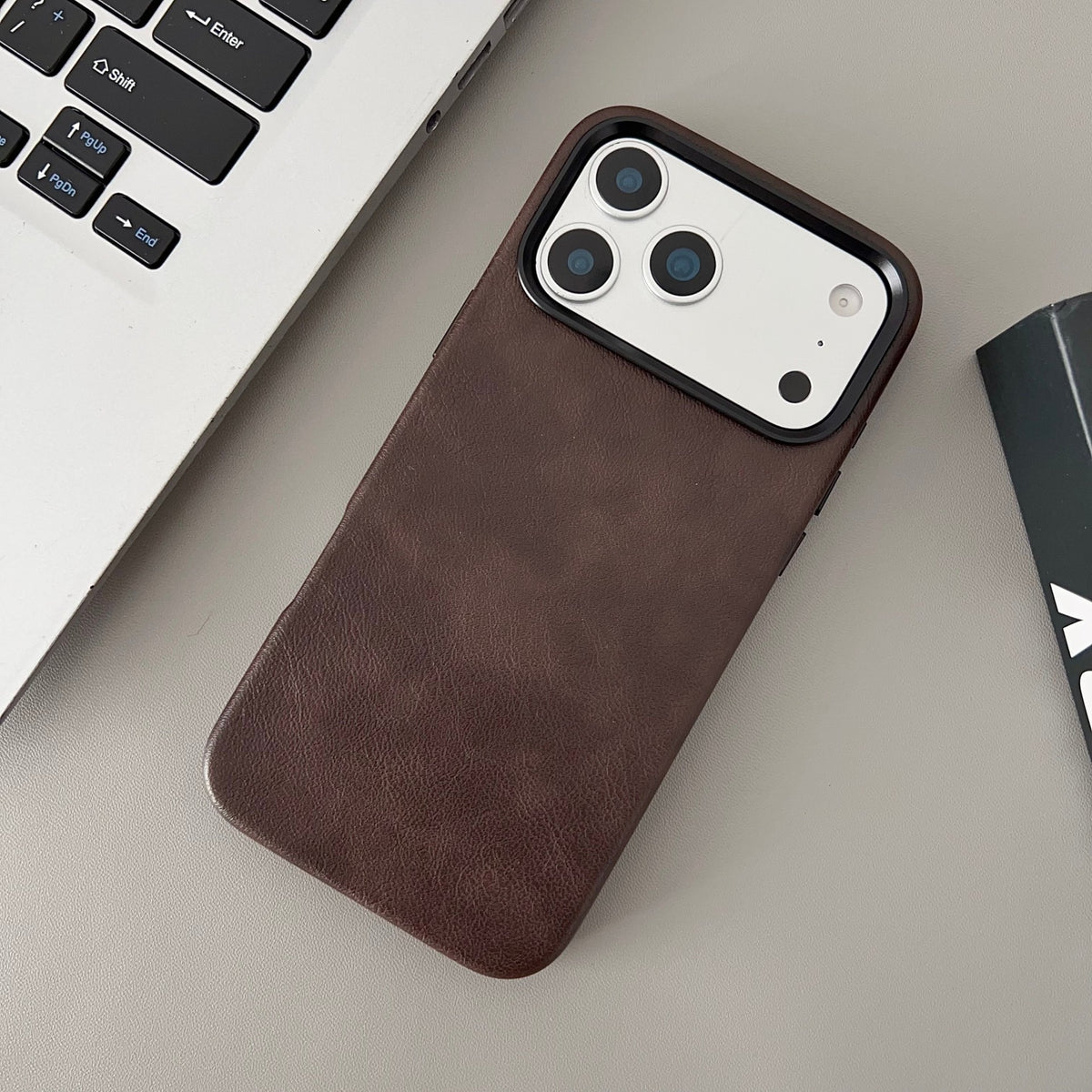 Apple Iphone Horse Leather Pattern Magnetic Phone Case (Exclusive)