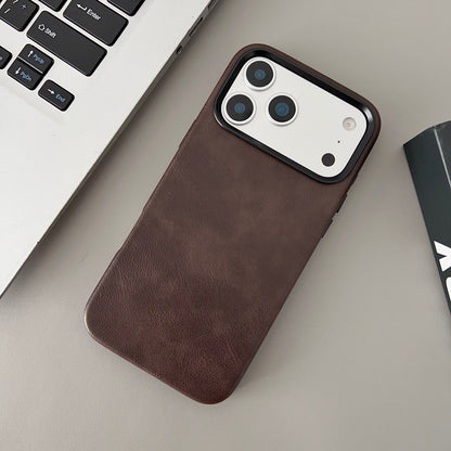 Apple Iphone Horse Leather Pattern Magnetic Phone Case (Exclusive)