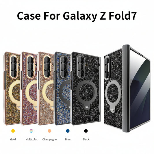 Samsung Fold Rhinestone Design Foldable Screen Center Axis Lens Full Protection Anti-Drop Case (Exclusive)