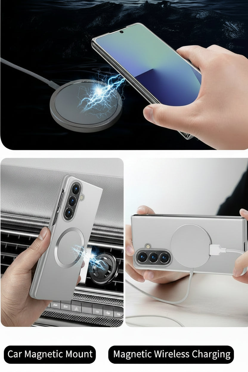 Samsung Z Fold series Foldable Screen  Metal Paint Finish Magnetic W25 Protective Case (Exclusive)