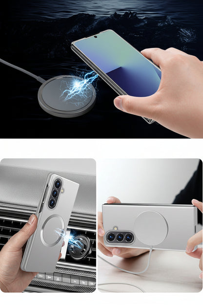 Samsung Z Fold series Foldable Screen  Metal Paint Finish Magnetic W25 Protective Case (Exclusive)