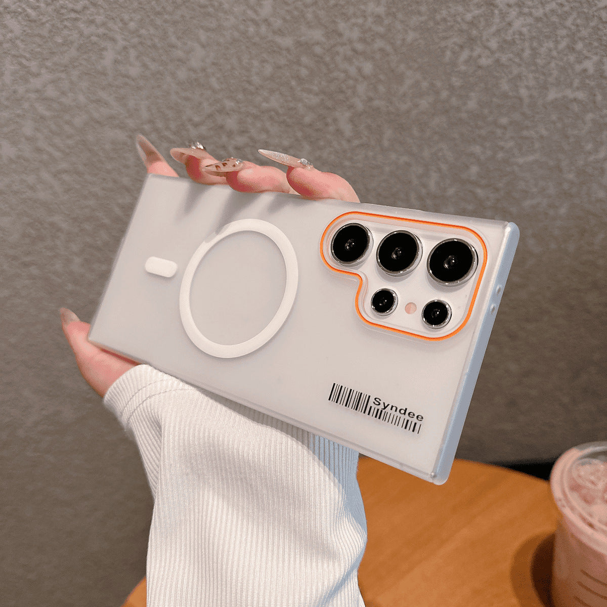 Samsung Ultra Series Soft Yarn Magnetic Absorption Suitable Semi- Trans Case