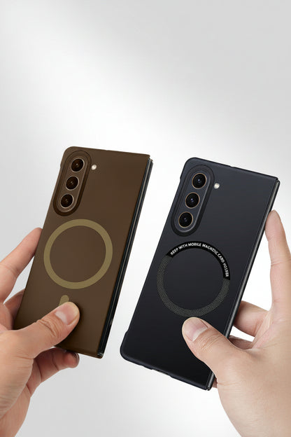 Samsung Fold Series Casual Business Skin-Feel Magnetic Suction Stacking Mobile Phone Case Anti-Fall Men and Women Trendy Case (Exclusive)
