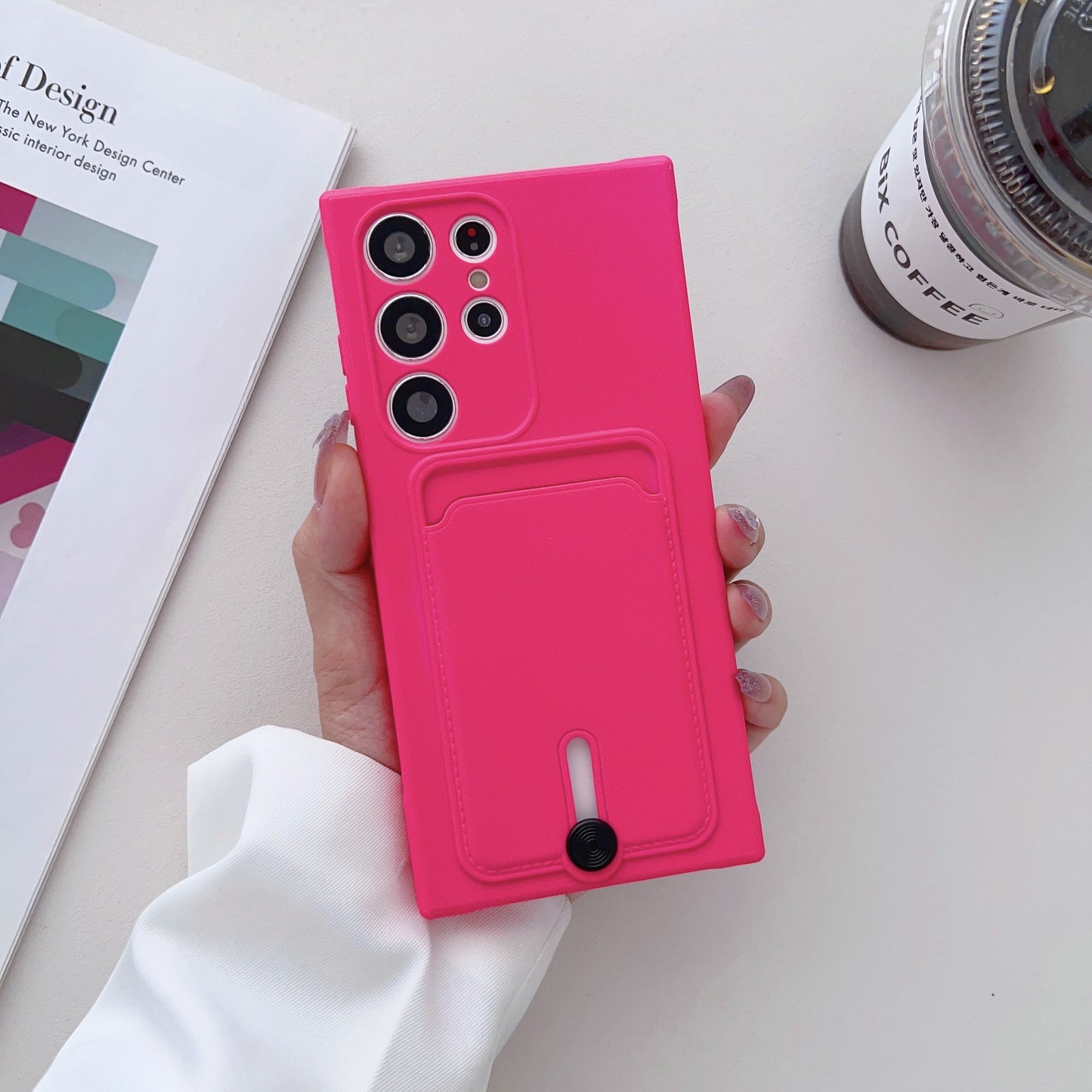 Samsung Ultra series Simple Solid Color Anti-Drop Card-Insert Soft Case (Exclusive)