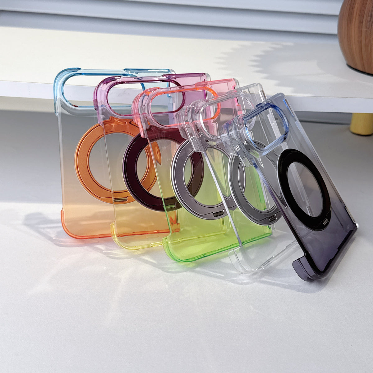 Apple iPhone Ultra fold phone case, gradient magnetic stand case (Exclusive)