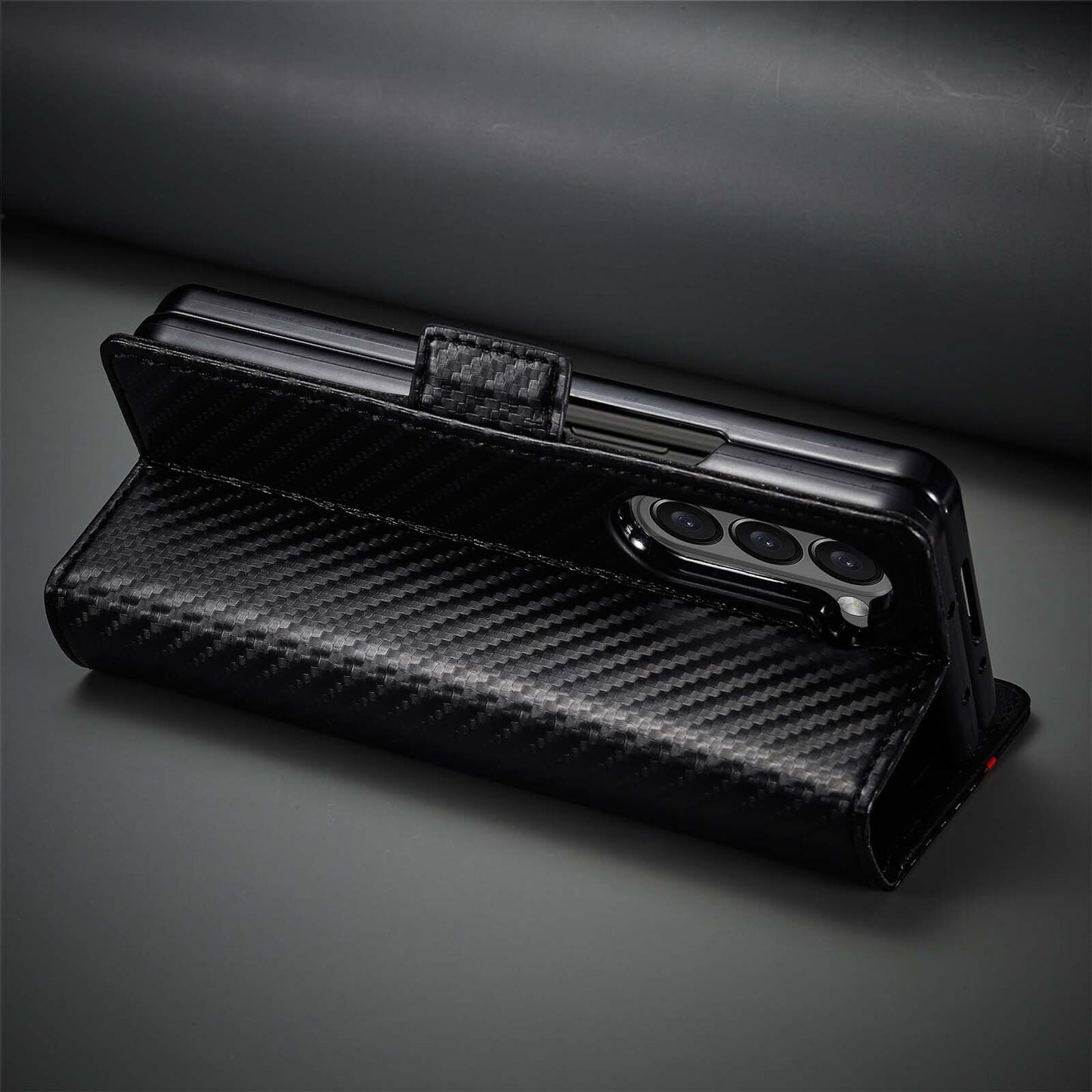 Samsung Fold Series Cover Kevlar flip Leather case  (Exclusive)
