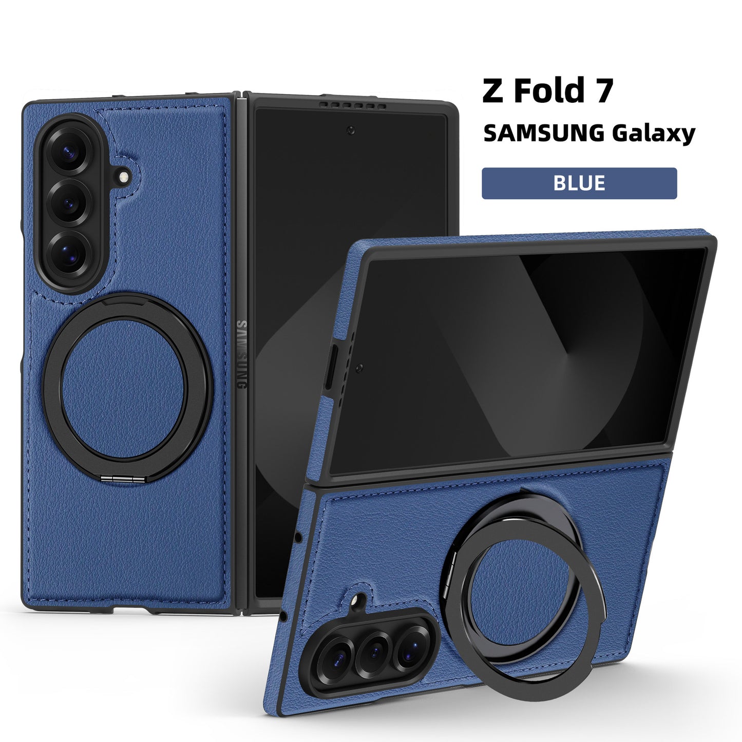Samsung Fold & Flip Series off Stacked Mobile Phone Case Yashi Leather Texture 360 Magnetic Rotating Stand (Exclusive)