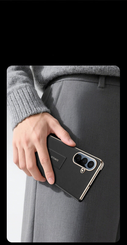 Samsung Fold Series leather wristband dual-axis flip phone Case (Exclusive)