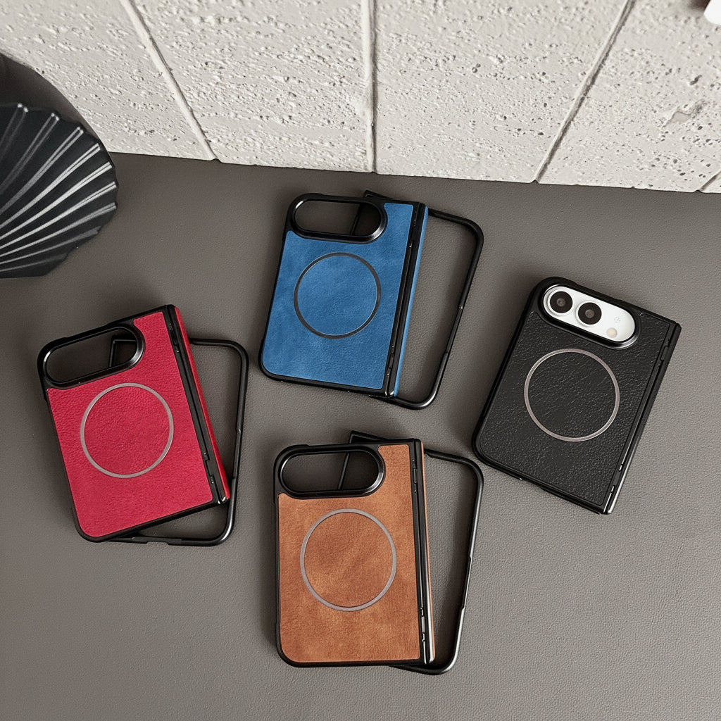 Apple Iphone Ultra series central spring, fine coil, crazy horse pattern case (Exclusive)