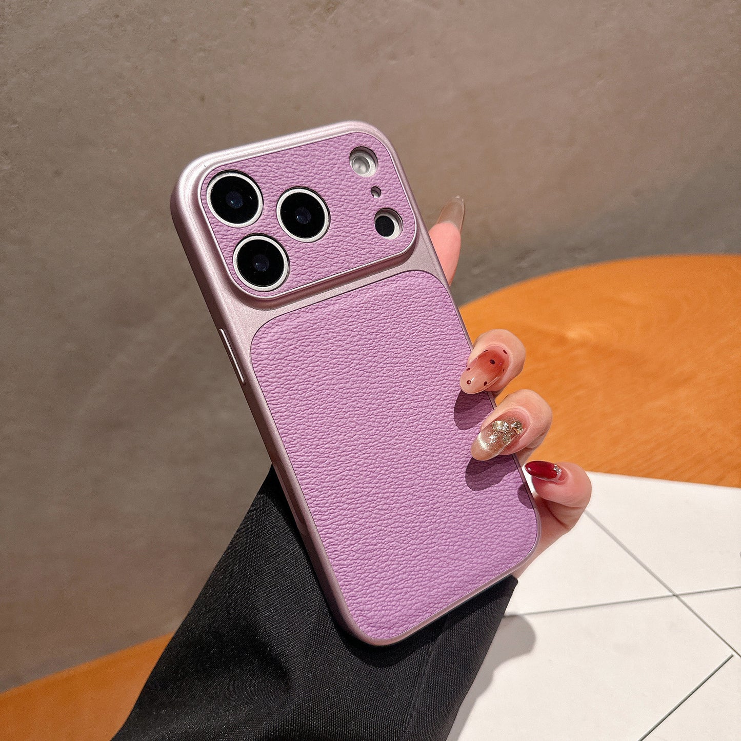 Apple Iphone Intantly Transforms Into Large View Business Style Lychee Textured Phone Case  (Exclusive)