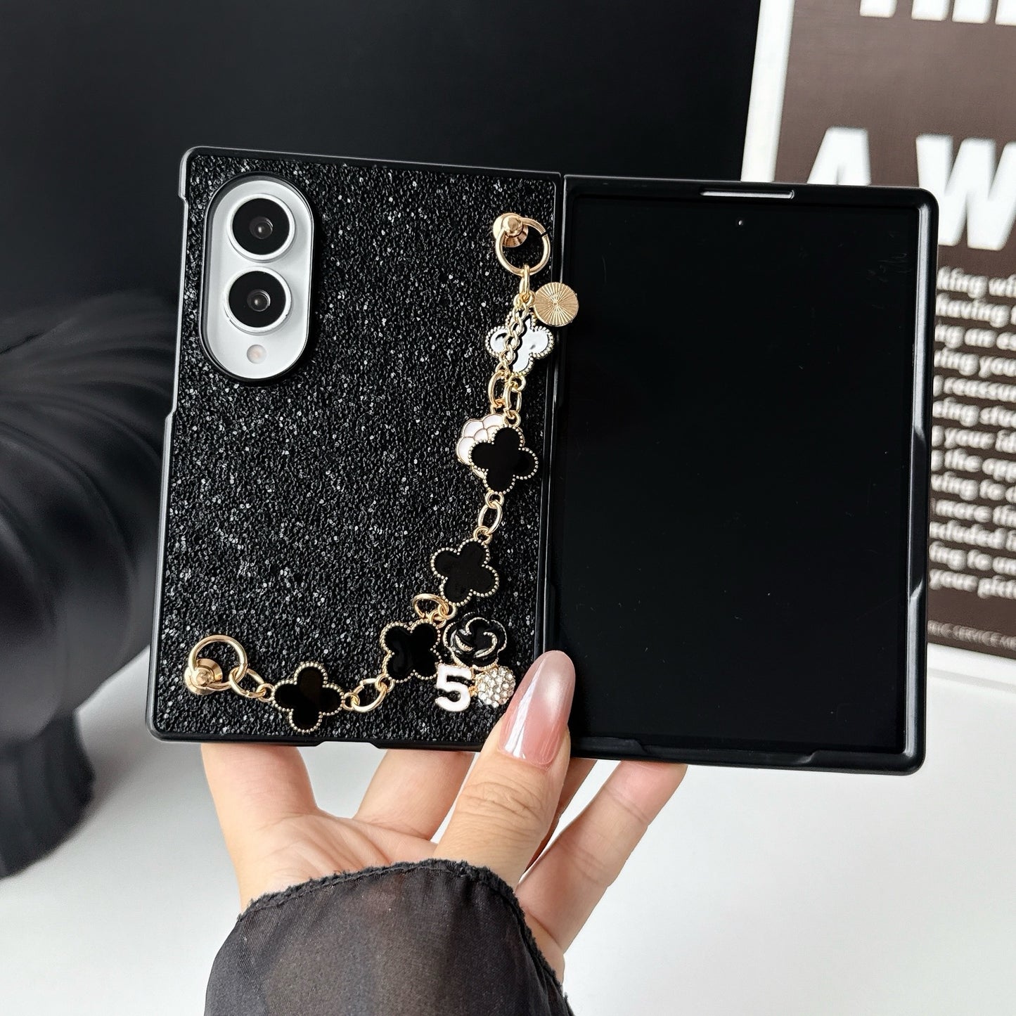 Samsung Fold colorful Chanel-style bracelet protective case (Exclusive)