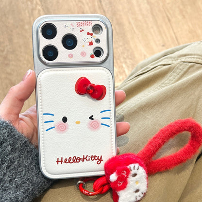 Apple Iphone Cartoon Lanyard Blush Kitty Phone Case (Exclusive)