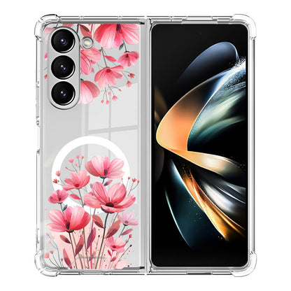 Samsung Fold & Flip Painted European and American Style Anti-Fingerprint Floral Tpu Two-In-One Phone Case (Exclusive)
