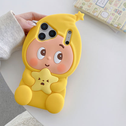 Apple Iphone Cartoon Stereo Star Man Case (Exclusive)
