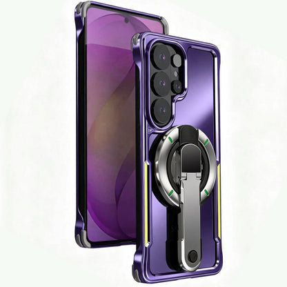 Apple Iphone & Samsung ultra rotating stand with film, metal frame, magnetic stand, protective case (Exclusive)