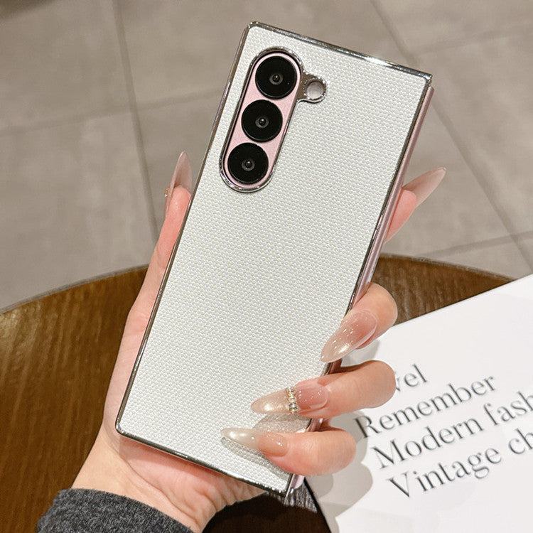 Samsung Fold Series Light Luxury Style Pearlescent Glitter Powder Mobile Phone Case Electroplated Folding Screen ( Exclusive)