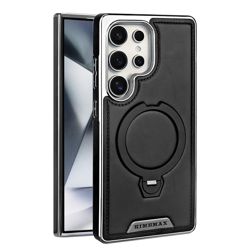 Samsung Ultra series 360-Degree Rotating Magnetic Stand, High-End Leather Texture Case (Exclusive)
