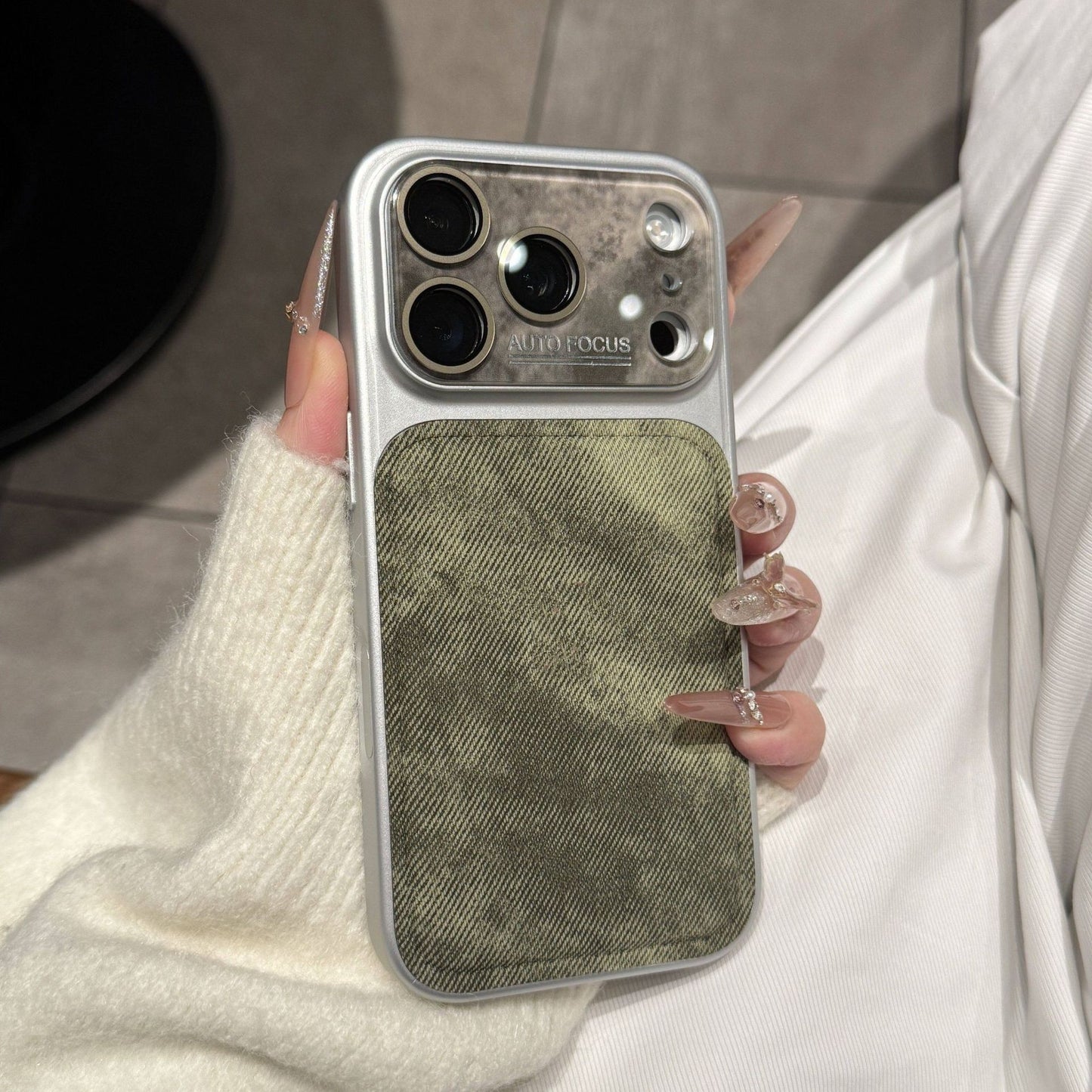 Apple Iphone Denim Pattern Suitable Film for Autumn and Winter Case (Exclusive)