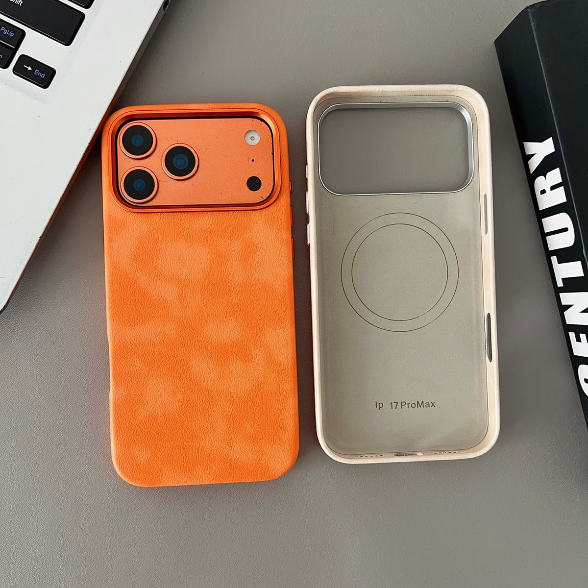 Apple Iphone Horse Leather Pattern Magnetic Phone Case (Exclusive)