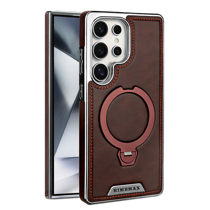 Samsung Ultra series 360-Degree Rotating Magnetic Stand, High-End Leather Texture Case (Exclusive)