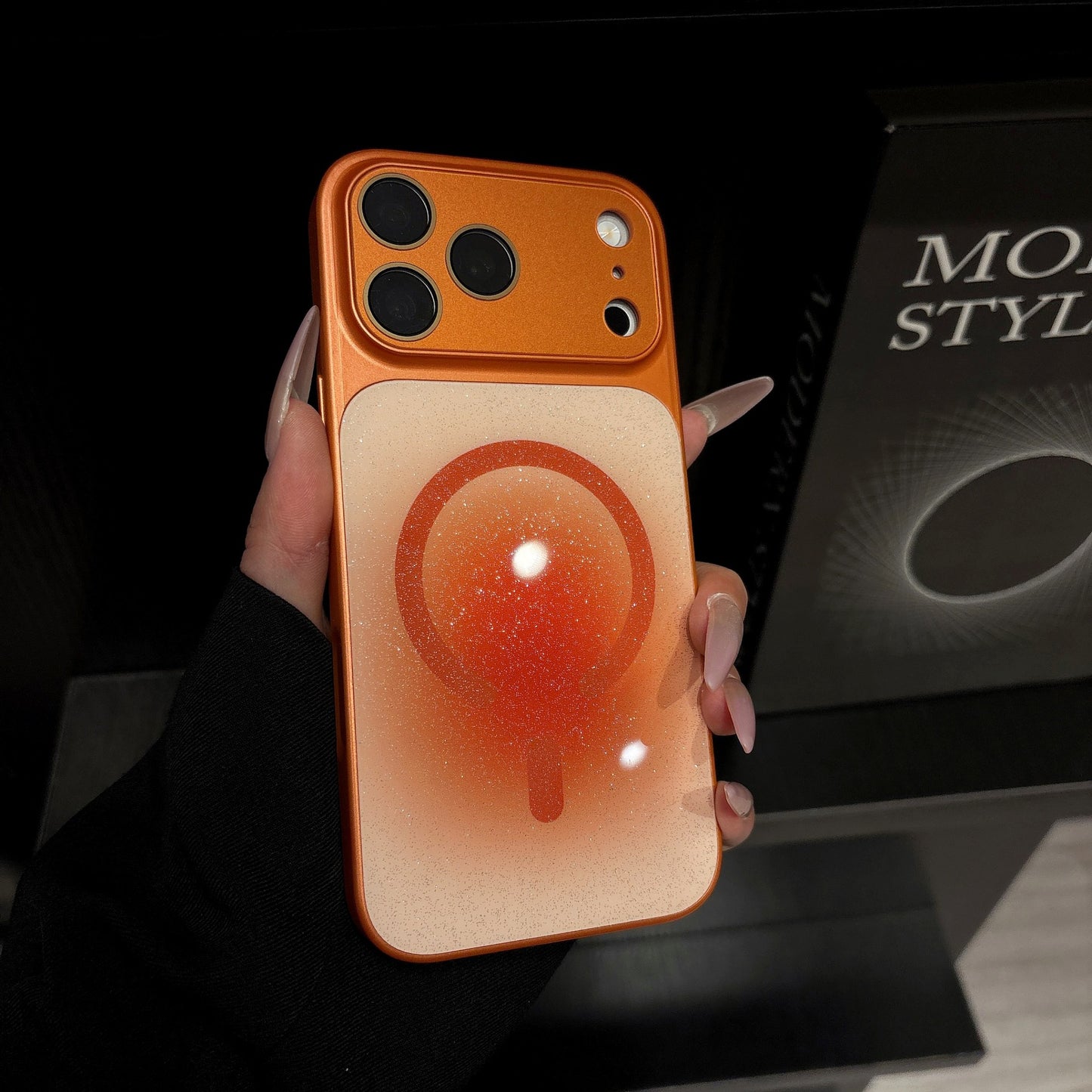 Apple Iphone Glitter Magnetic Case Suitable for Ai Camera Button Case (Exclusive)