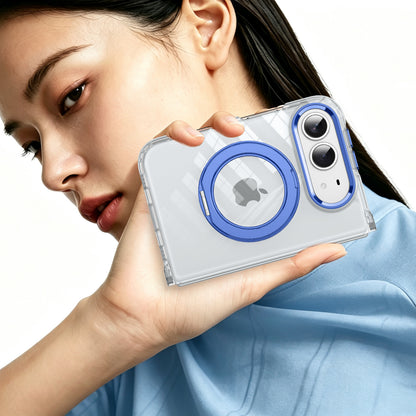 Apple iPhone Ultra Series Fold transparent folding magnetic rotating stand phone acrylic drop-proof protective case(Exclusive)