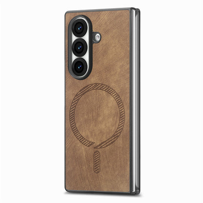 Samsung Z Fold Series cover Magnetic leather Texture Protective cover  (Exclusive)