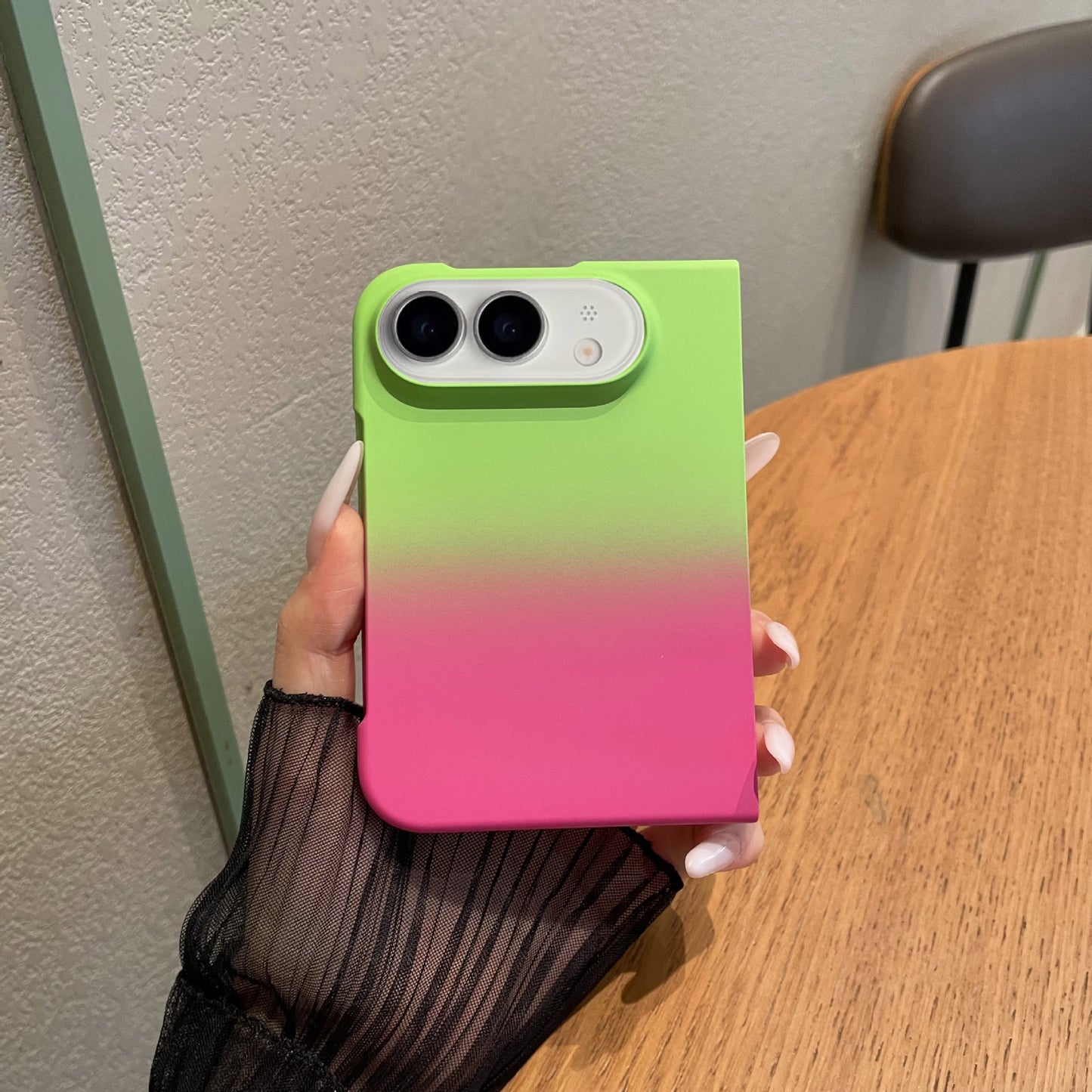 Apple Iphone Ultra fold series skin-textured gradient dual-color design case (Exclusive)