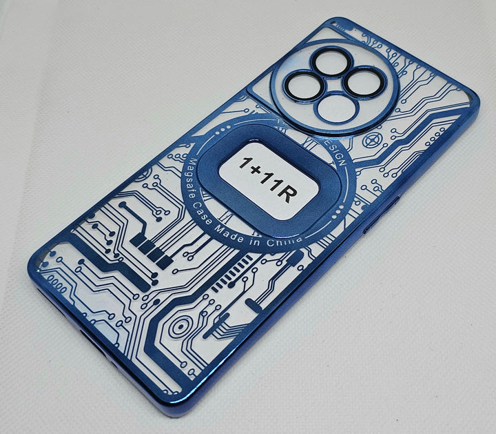 One Plus 11R Back Cover with CD Watch Machine Design soft