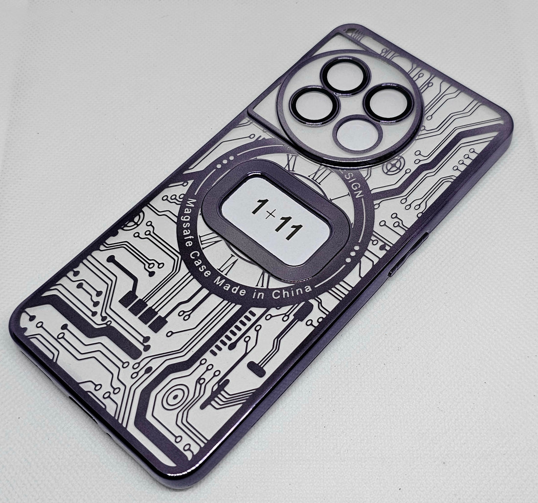 One Plus 11 Back Cover with CD Watch Machine Design soft