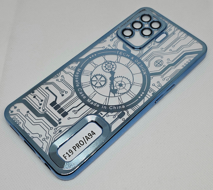 Oppo F19 Pro Back Cover with CD Watch Machine Design soft