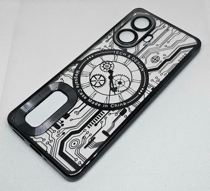 Realme 10 Pro Plus Back Cover with CD Watch Machine Design soft