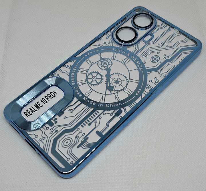 Realme 10 Pro Plus Back Cover with CD Watch Machine Design soft