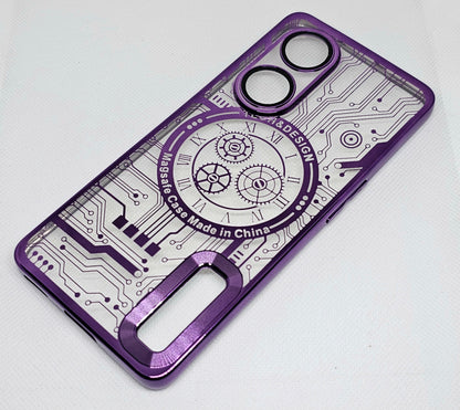 Oppo Reno 8T  Back Cover with CD Watch Machine Design soft