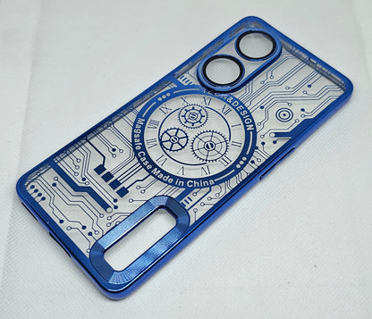 Oppo Reno 8T  Back Cover with CD Watch Machine Design soft