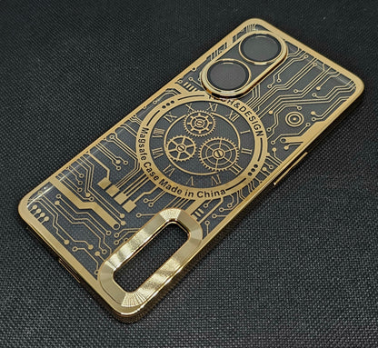 Oppo Reno 8T  Back Cover with CD Watch Machine Design soft